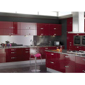 2021 Stylish handless high glossy lacquer kitchen cabinet simple designs